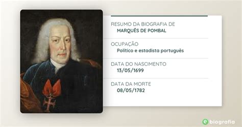 Biografia De Marqu S De Pombal Ebiografia