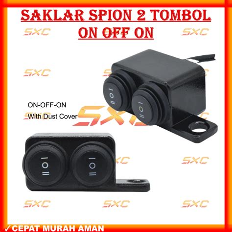 Jual ORIGINAL SAKLAR LAMPU MOTOR SPION ON OFF ON 2 TOMBOL FULL CNC