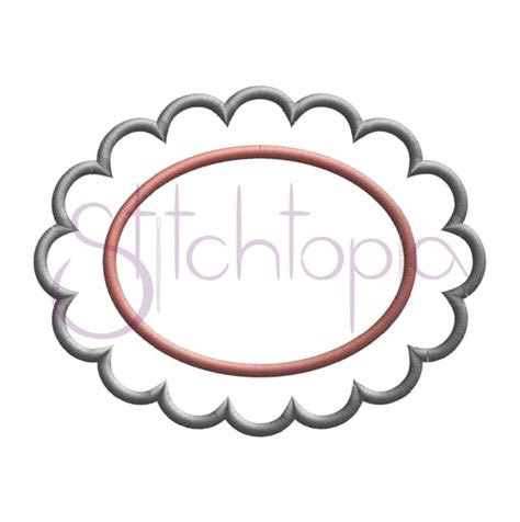 Scalloped Oval Applique Frame Stitchtopia