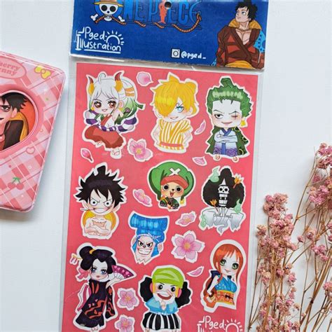 Jual Sticker One Piece Wano Ver Sticker Sheet Cut Jurnal By Onintwin