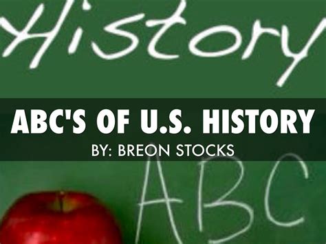 Abcs Of Us History By Breon Stocks