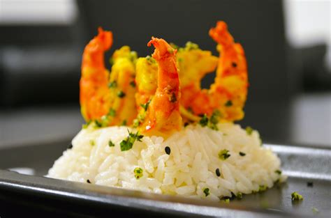 Crevettes au curry et riz coco Paris d épices