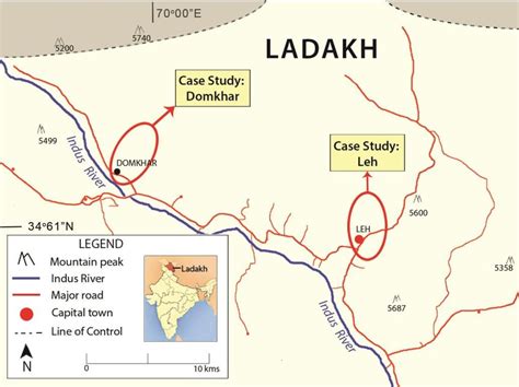 Location Of Ladakh In India Map United States Map