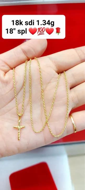 K Pawnable Saudi Gold Rope Necklace W Krus Pendant Lazada Ph