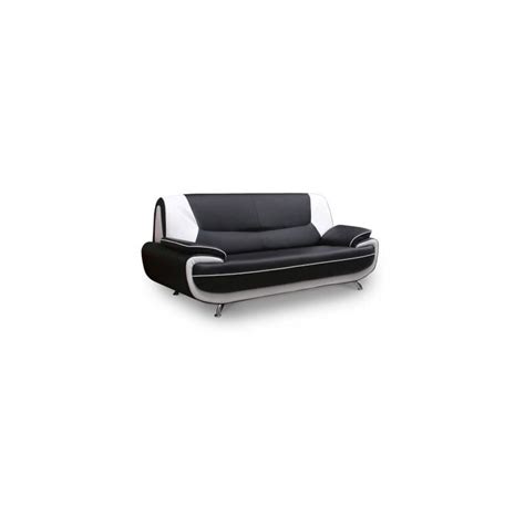 Mobilier Deco Muza Canape Design Places En Simili Cuir Noir Et Rouge