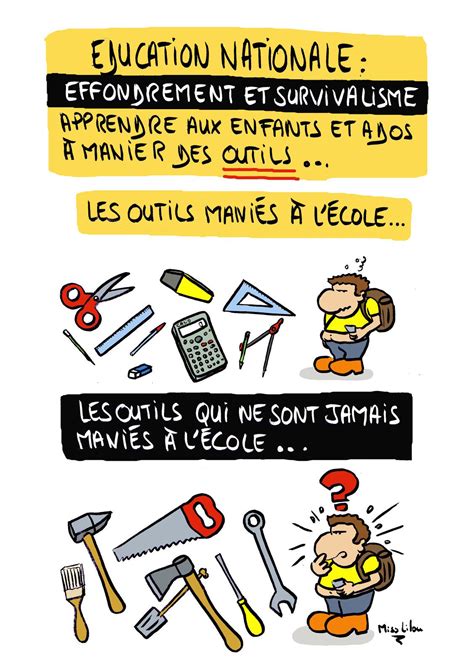 Éducation nationale, effondrement et survivalisme – Blagues et Dessins