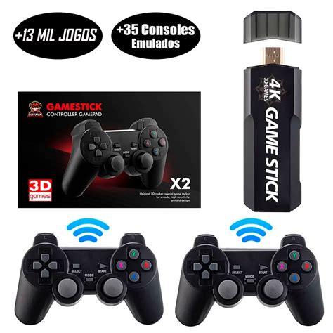 Videogame Retro Game Stick Gd10 X2 Plus 14000 Jogos Clássicos E 2 Controles Sem Fio