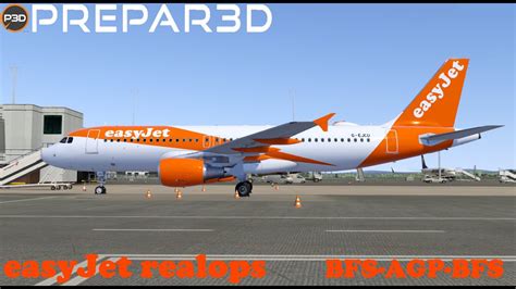 Flight Simulator P3Dv5 LIVE FSlabs A320 214 G EJCD EasyJet Realops BFS