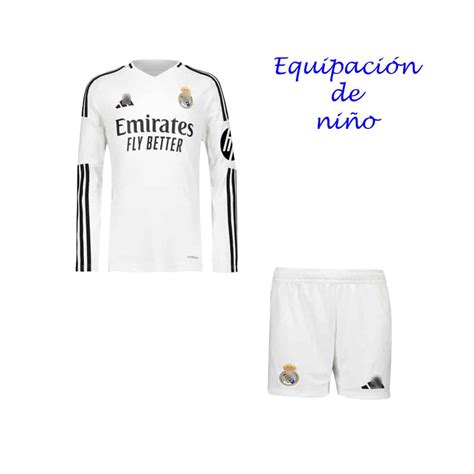 Equipación manga larga de Niño Real Madrid 2025 20 95 Web Nº1