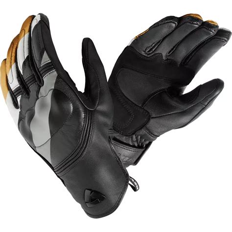 Gants Femme Rev It Redhill Noir Ocre Jaune Gants Moto Femme