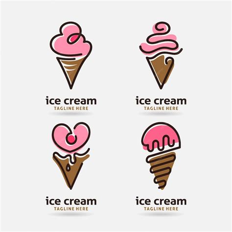 Premium Vector Set Of Ice Cream Logo Design