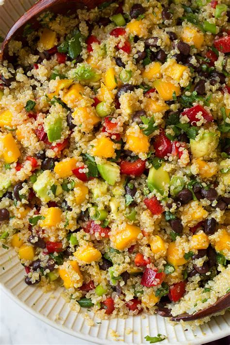 Quinoa Black Bean Salad With Mangos And Avocados Cooking Classy