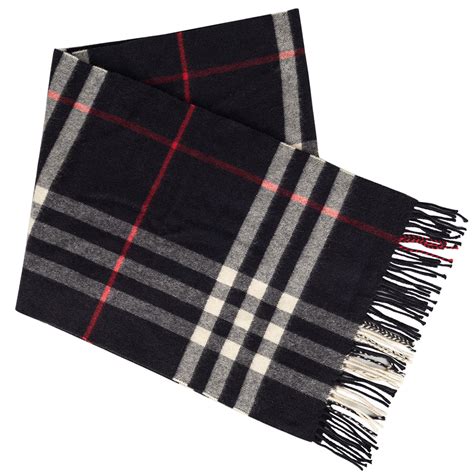 Burberry Black Grey Check Wool Cashmere Scarf My Luxury Bargain Qatar