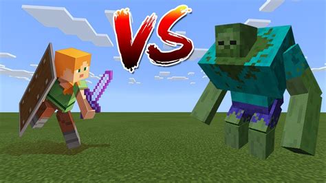 Alex Vs Mutant Zombie Minecraft Youtube