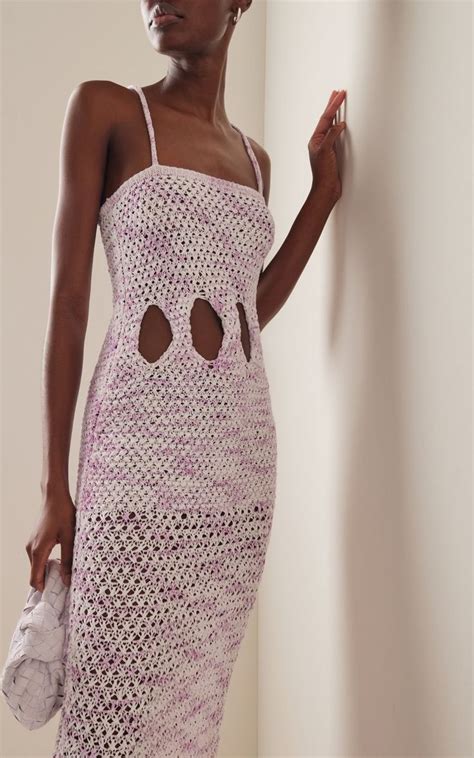 Cross Stitch Cutout Cotton Blend Maxi Dress By Christopher Esber Moda