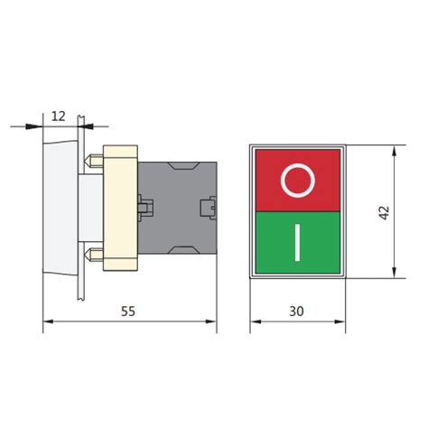 CHINT NP2 BL8325 DOUBLE PUSH BUTTON