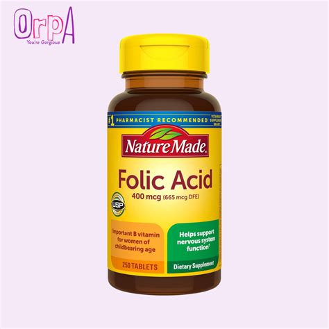 Nature Made Folic Acid Mcg Mcg Dfe Tablets Orpa