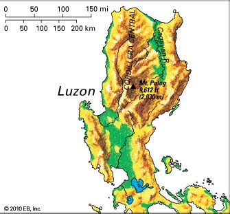 Philippines Luzon Topographical Map