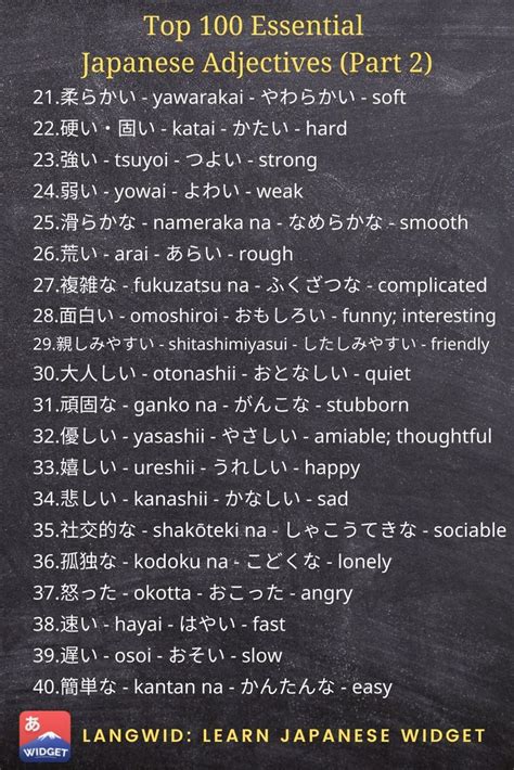 Top Essential Japanese Adjectives