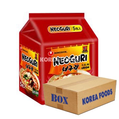 Nongshim Neoguri Ramyun Seafood Spicy (120g x 5 x 8) Box | Korea Foods