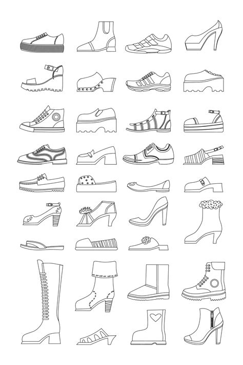 Premium Vector | Shoe sketch concept design collection