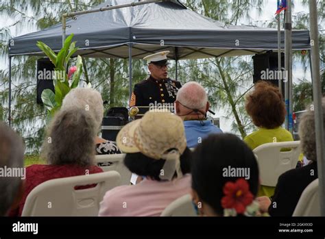 Asan Guam Juillet Sgt Retrait Du Corps Des Marines Des