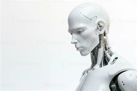 AI Generated A humanoid robot on a neutral background. 34040690 Stock ...