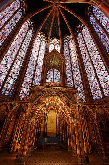 Premium Photo Stained Glass Windows Inside The Sainte Chapelle A