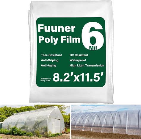 Amazon Greenhouse Plastic Fuuner Mil X Ft Clear