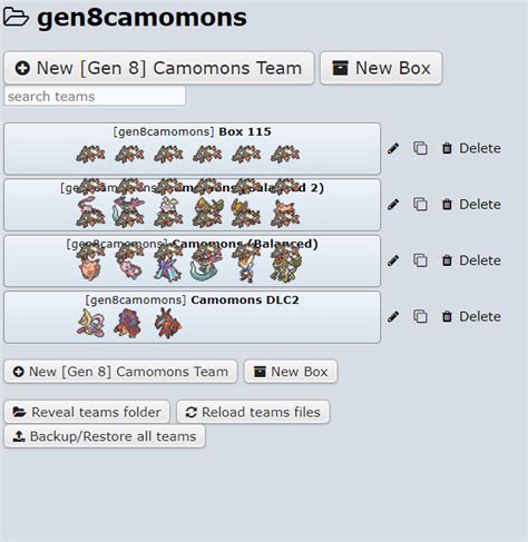 The visual container of "Box" teams with more than 6 pokemon does not ...