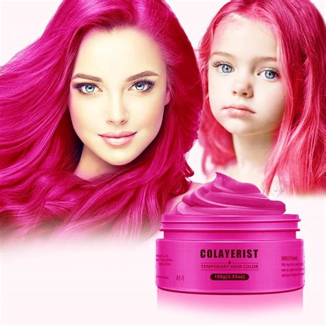 Colayerist Pink Hair Color Wax Temporary Washable Temporary Hair Color Dye For