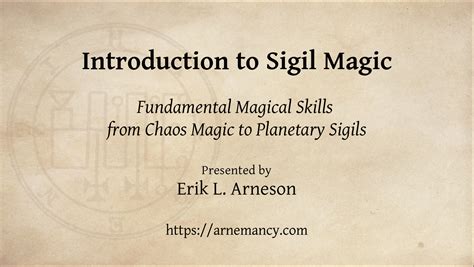 Introduction To Sigil Magic Erik L Arneson