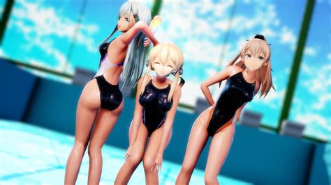 【mmd艦これ】プリンツ・鈴谷・熊野で「girls Day」【競泳ver】 Youtube