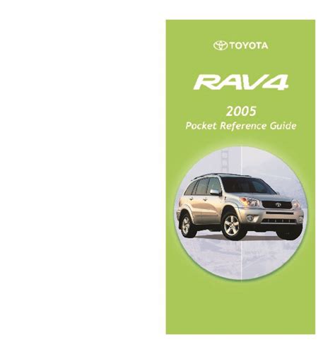 Toyota Rav Reference Owners Guide