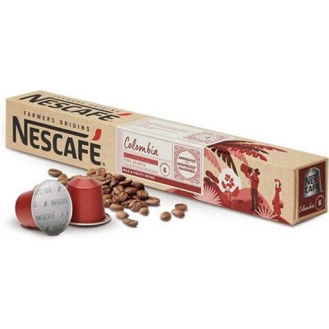 Colombia descafeinado nescafé 10 cápsulas nespresso aluminio