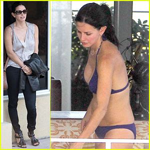 Courteney Cox Miami Bikini Mama Bikini Courteney Cox Just Jared