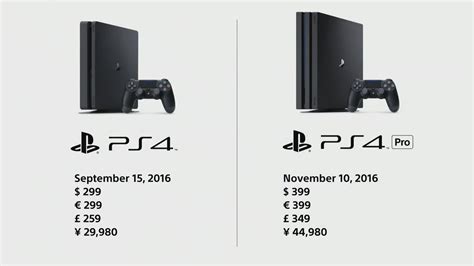 PlayStation 4 Pro E PlayStation 4 Slim Prezzi E Date Di Uscita