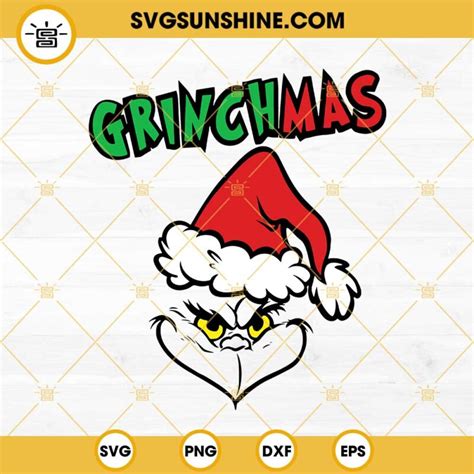 Merry Grinchmas Svg Grinch Face Svg Christmas Grinch Svg Png Dxf Eps Hot Sex Picture