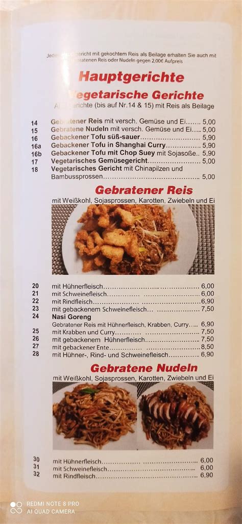 Speisekarte Von China Imbiss Shanghai Restaurant Troisdorf