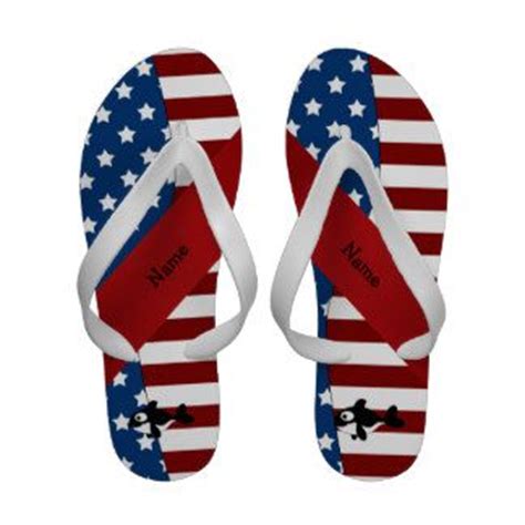 4th Of July Patriotic Red White And Blue Flip Flops Sandal Footwear