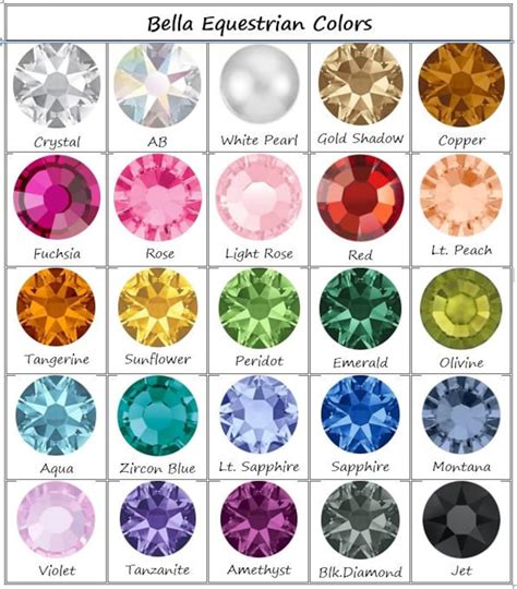 In-stock Crystal Color Sample, Choose 3 from 25 Choices - Etsy