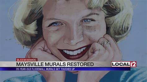 20 Year Old Floodwall Murals In Maysville Get Touch Up YouTube