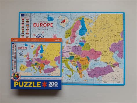 Pre Owned Eurographics Map Of Europe Piece Jigsaw Puzzle Hobbies