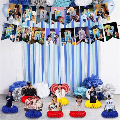 thinkstar 9Pcs Birthday Party Decorations, Rapper Singer Party ...