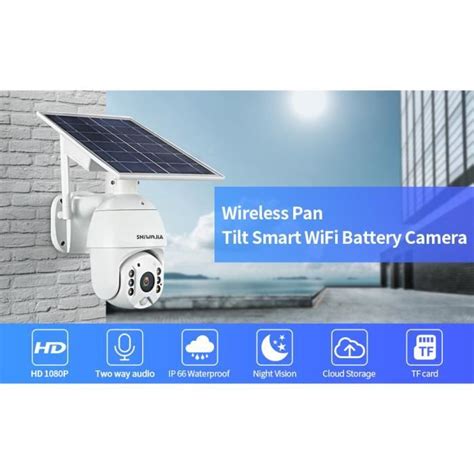 Caméra de surveillance solaire extérieure 4G WiFi 1080P avec 6