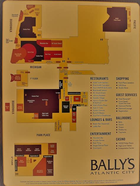 DJSlots's Vegas Shenanigans: Atlantic City Bally's Map