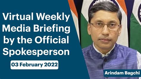 Virtual Weekly Media Briefing By The Official Spokesperson February