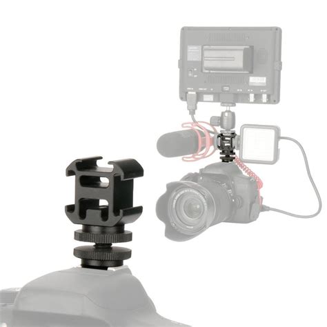 Camera 3 Hot Shoe Mount Adapter Mic LED Video Light Mini For DSLR Camera New EBay