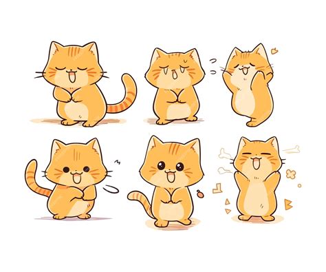 Ilustración de un gato naranja | Vector Premium