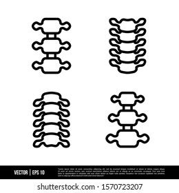 Spinal Column Icon Medical Collection Thin Stock Vector Royalty Free